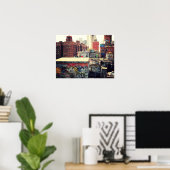 New York City-daken in Graffiti, medium Poster (Thuiskantoor)