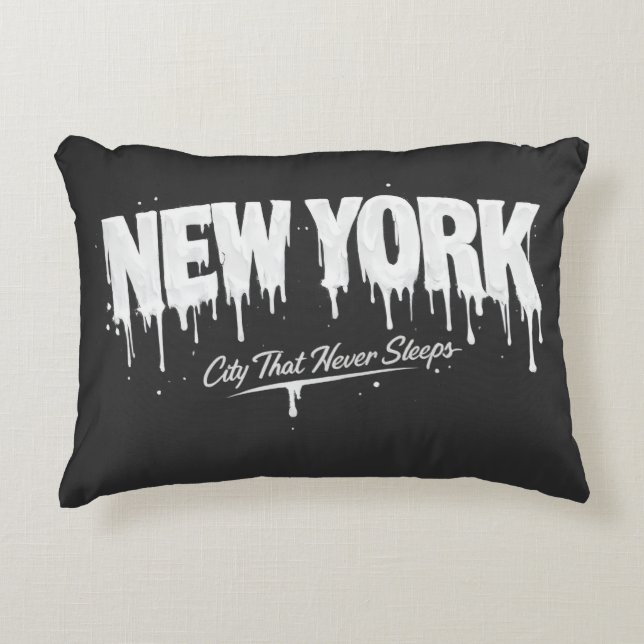 New York City Dat Nooit Slaapt Accent Kussen (Voorkant)