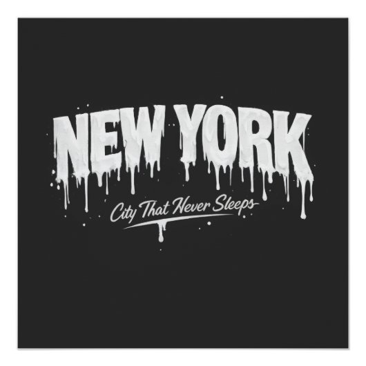 New York City Dat Nooit Slaapt Perfect Poster (Voorkant)