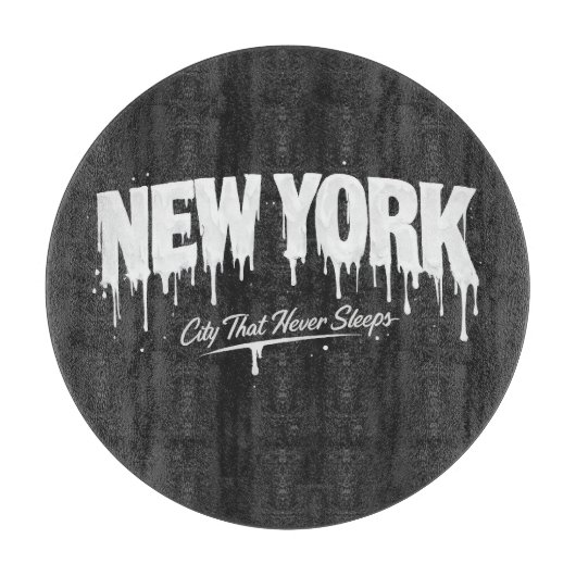 New York City Dat Nooit Slaapt Snijplank (Voorkant)
