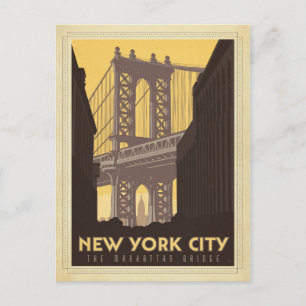 New York City   De Manhattan Bridge Briefkaart