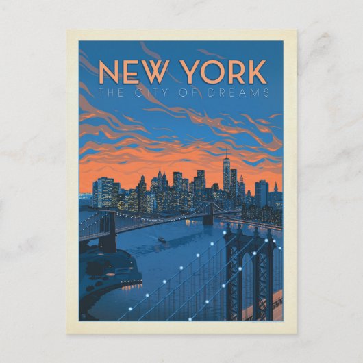 New York City | De stad Dreams Briefkaart (Voorkant)