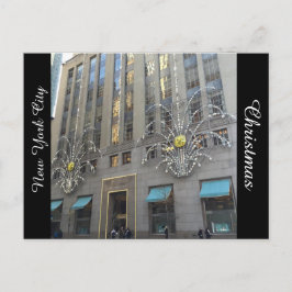 New York City Decorated for Christmas Postcard Feestdagenkaart