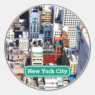 New York City decoratie item Ronde Sticker