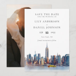 New York City Destination Foto bruiloft Save The Date