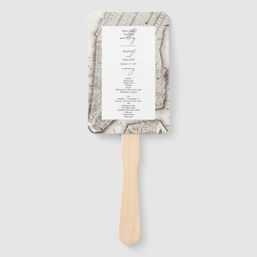 New York City Destination NYC Trouwprogramma Handwaaier (Voorkant)