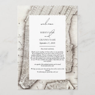 New York City Destination NYC Trouwroute Programmakaart