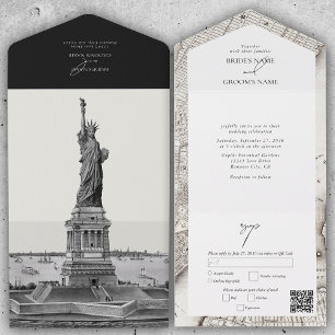 New York City Destination NYC Wedding All In One Uitnodiging