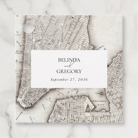 New York City Destination NYC Wedding Bedankjes Labels (Voorkant)