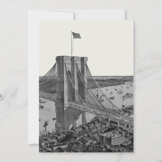 New York City Destination NYC Wedding Bedankkaart (Achterkant)