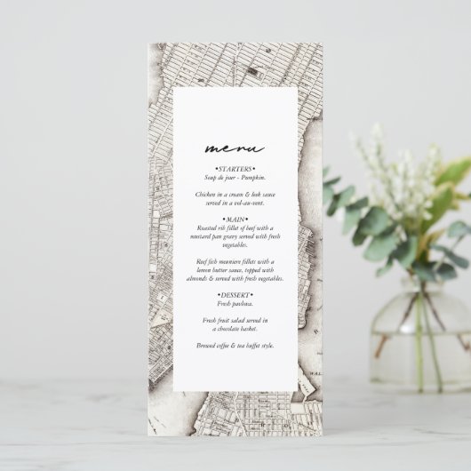 New York City Destination NYC Wedding Menu (Staand voorkant)