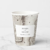 New York City Destination NYC Wedding Papieren Bekers (Achterkant)