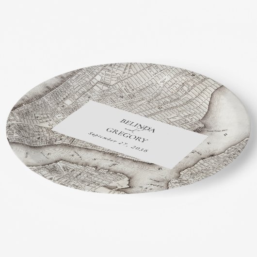 New York City Destination NYC Wedding Papieren Bordje (Gekanteld)