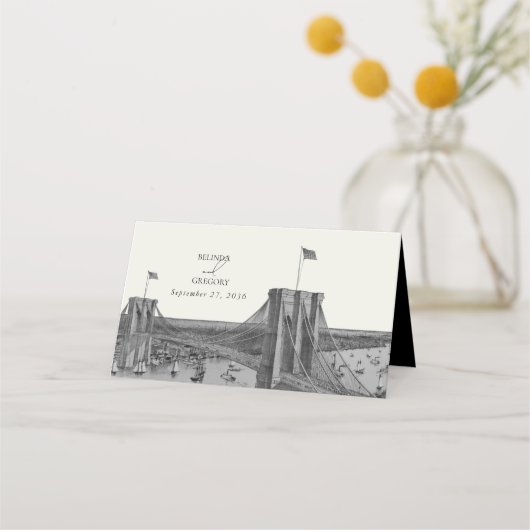 New York City Destination NYC Wedding Plaatskaartje (Achterkant)