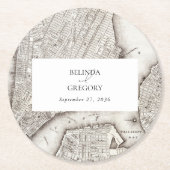 New York City Destination NYC Wedding Ronde Kartonnen Onderzetter (Voorkant)