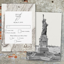 New York City Destination NYC Wedding RSVP Kaartje