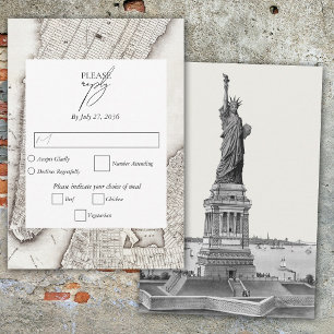 New York City Destination NYC Wedding RSVP Kaartje