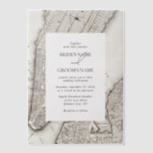 New York City Destination NYC Wedding Vellum Uitnodigingen (Voorkant)