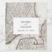 New York City Destination NYC Wedding Wijn Etiket (Enkel label)