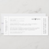 New York City Destination Silver Boarding Pass Save The Date (Achterkant)