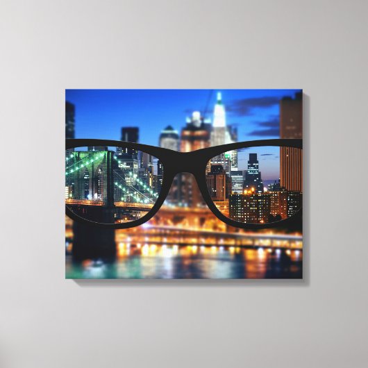 New York City door Sapio-bril Canvas Afdruk (Voorkant)