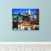 New York City door Sapio-bril Canvas Afdruk (Insitu (Houten vloer))