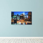New York City door Sapio-bril Canvas Afdruk (Insitu (Houten vloer))