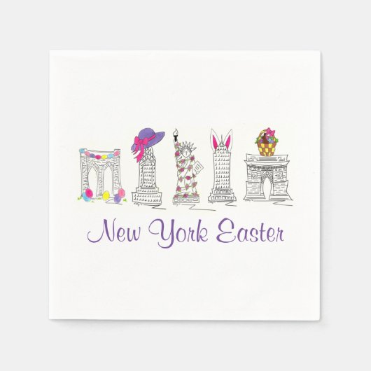 New York City Easter NYC Landmarks Architecture Servetten (Voorkant)