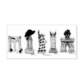 New York City Easter NYC Landmarks Buildings Rubberstempel (Afrduk)
