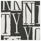 New York City Elegant Black en White Pattern Stof (Close Up)