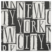 New York City Elegant Black en White Pattern Stof (Swatch)