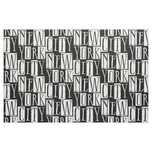 New York City Elegant Black en White Pattern Stof (Fat Quarter)