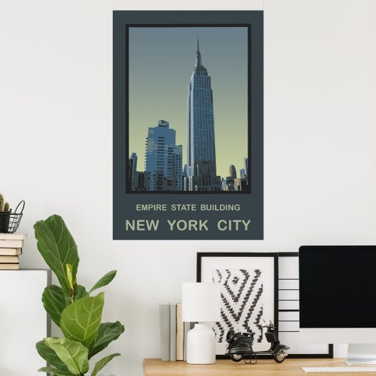 New York City Empire State Building Poster (Thuiskantoor)