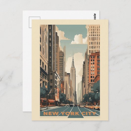  New York City Empire State Building Reizen Briefkaart (Voorkant / Achterkant)