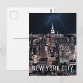 New York City | Empire State Building 's nachts Briefkaart (Voorkant / Achterkant)