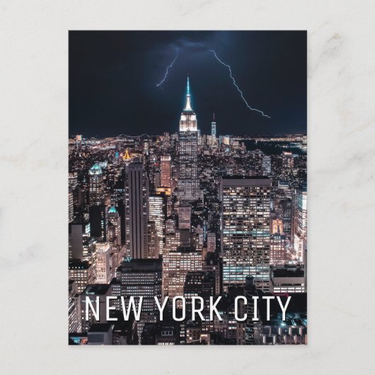 New York City | Empire State Building 's nachts Briefkaart (Voorkant)