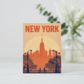 New York City Empire State Building Silhouette Briefkaart (Staand voorkant)