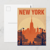 New York City Empire State Building Silhouette Briefkaart (Voorkant / Achterkant)