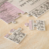  New York City en Brooklyn Kaart Legpuzzel (Zijkant)