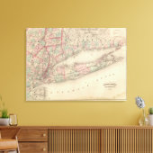 New York City en Vicinity Canvas Afdruk (Insitu (Woonkamer))
