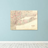 New York City en Vicinity Canvas Afdruk (Insitu (Houten vloer))
