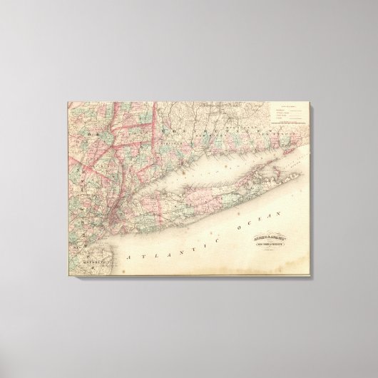 New York City en Vicinity Canvas Afdruk (Voorkant)