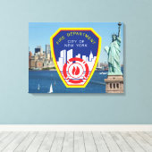 New York City Fire Department Canvas Afdruk (Insitu (Houten vloer))