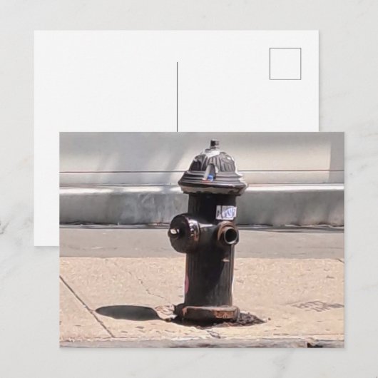 New York City Fire Hydrant Post Kaart (Voorkant / Achterkant)