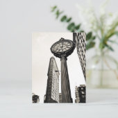 New York City - Flatiron Building and Clock Briefkaart (Staand voorkant)