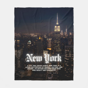 New York City Fleece Deken