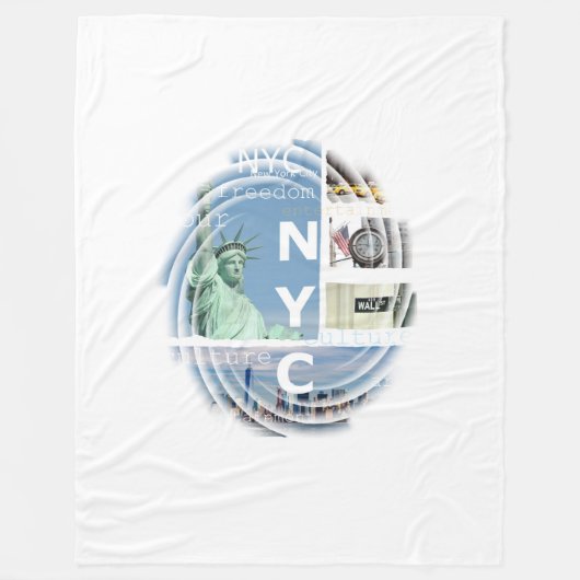 New York City Fleece Deken (Voorkant)