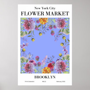 New York City Flower Market Brooklyn Poster