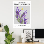 New York City Flower Market Downtown Poster (Thuiskantoor)