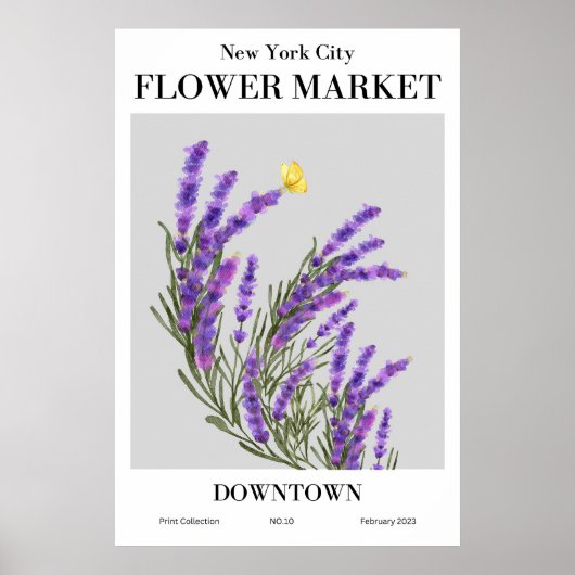 New York City Flower Market Downtown Poster (Voorkant)